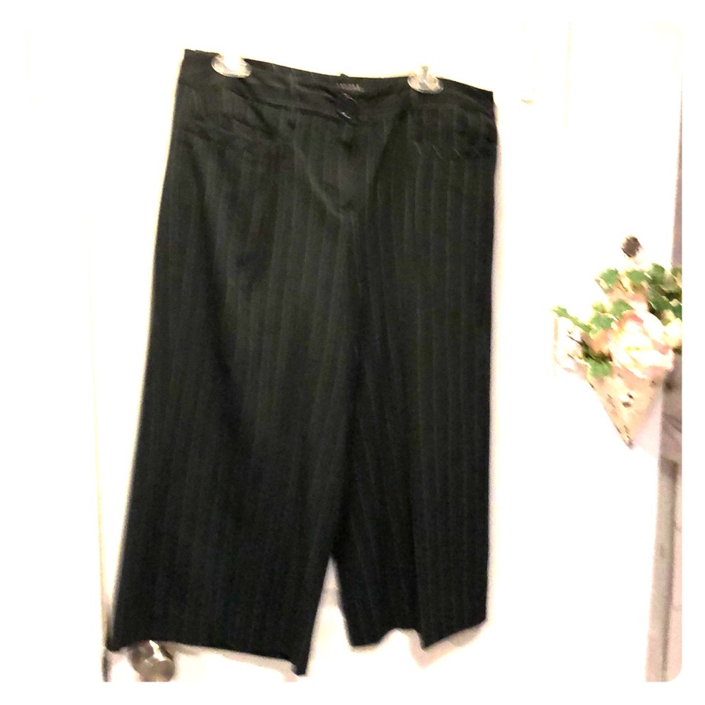 Pinstripe black pants